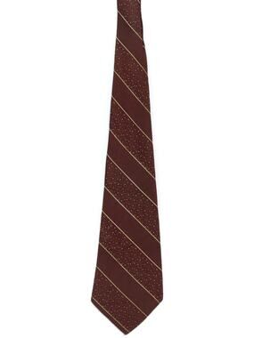 Vintage 1940s Joe Weiner Wine Burgundy Striped Rayon Men's Tie 3.5” x 46.5”